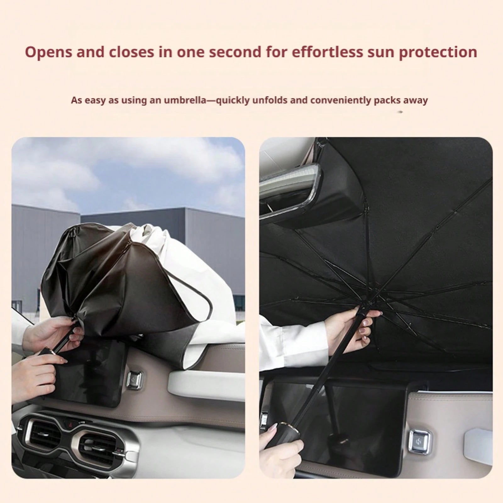 Summer Car Sunshade Creative Retractable Sunscreen Heat-Insulating Front Sunshade Cartoon Bear Rabbit Car Sunshade