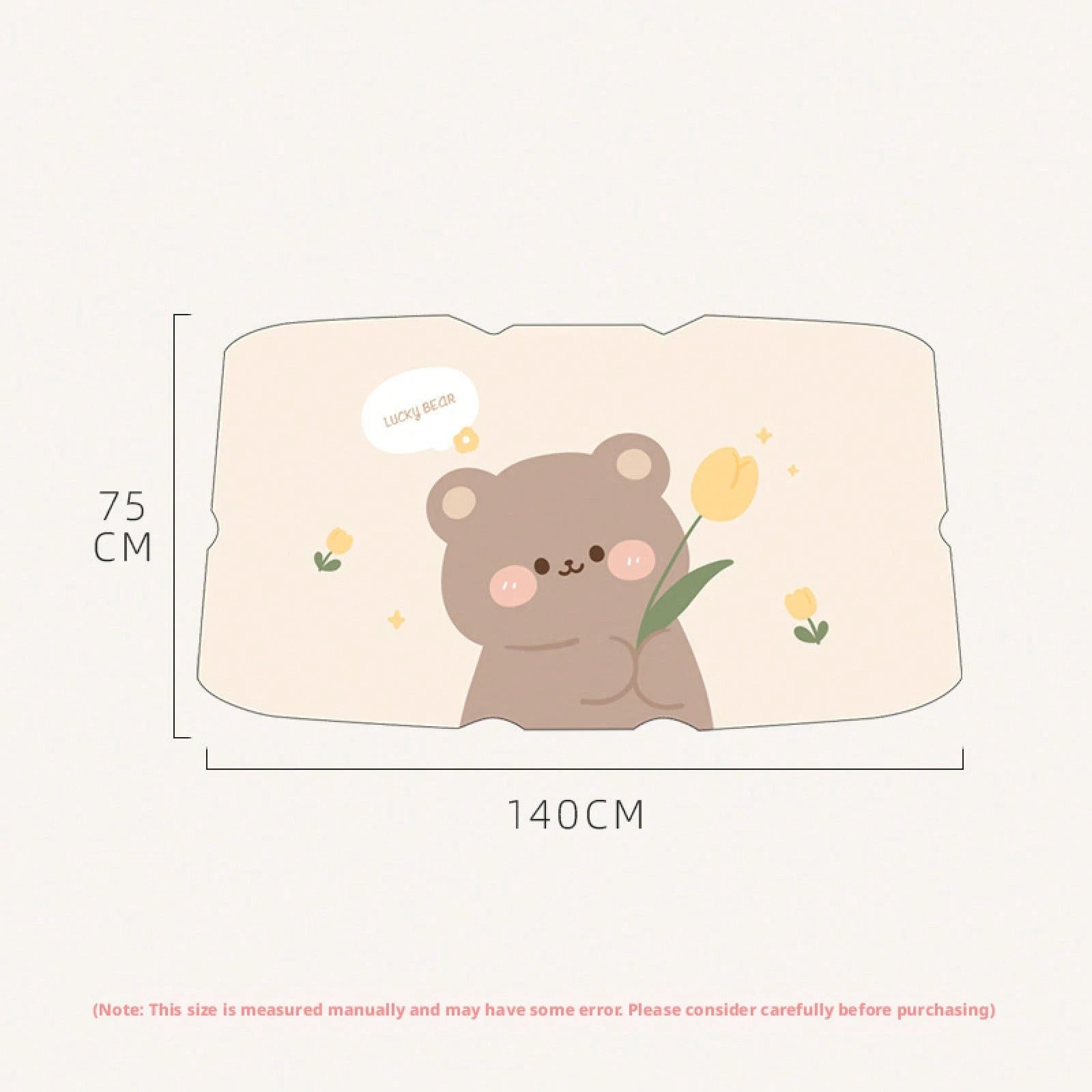Summer Car Sunshade Creative Retractable Sunscreen Heat-Insulating Front Sunshade Cartoon Bear Rabbit Car Sunshade