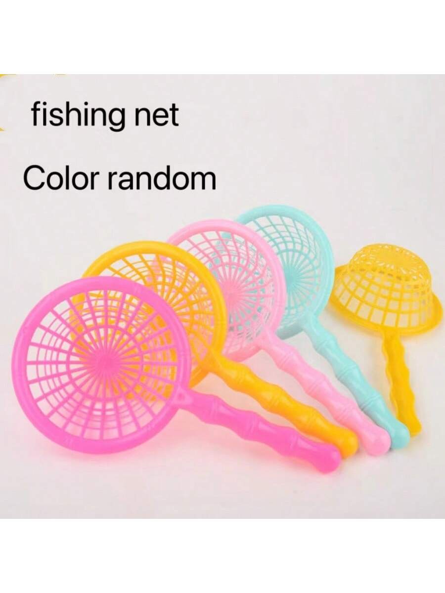 Summer Kids Fishing Net, Plastic Scoop Net Toys For Boys Girls, Cute Fun Fishing Net For Water Play, Promote Parent-Child Entertainment Toys, Beach Toys, Suitable For Holidays, Parties, Children's Ent