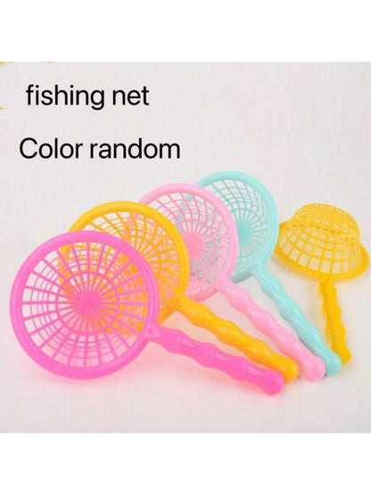 Summer Kids Fishing Net, Plastic Scoop Net Toys For Boys Girls, Cute Fun Fishing Net For Water Play, Promote Parent-Child Entertainment Toys, Beach Toys, Suitable For Holidays, Parties, Children's Ent