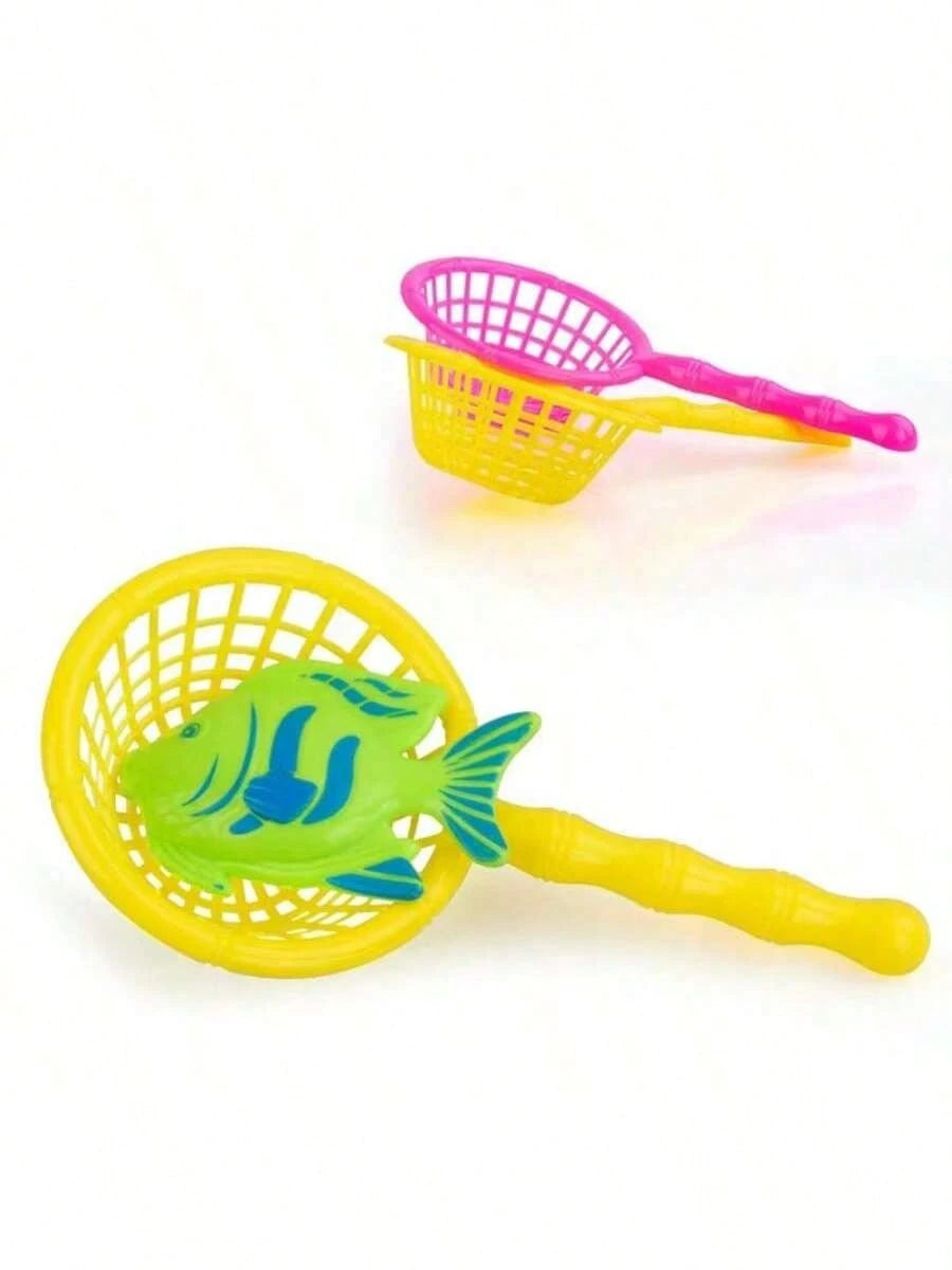 Summer Kids Fishing Net, Plastic Scoop Net Toys For Boys Girls, Cute Fun Fishing Net For Water Play, Promote Parent-Child Entertainment Toys, Beach Toys, Suitable For Holidays, Parties, Children's Ent