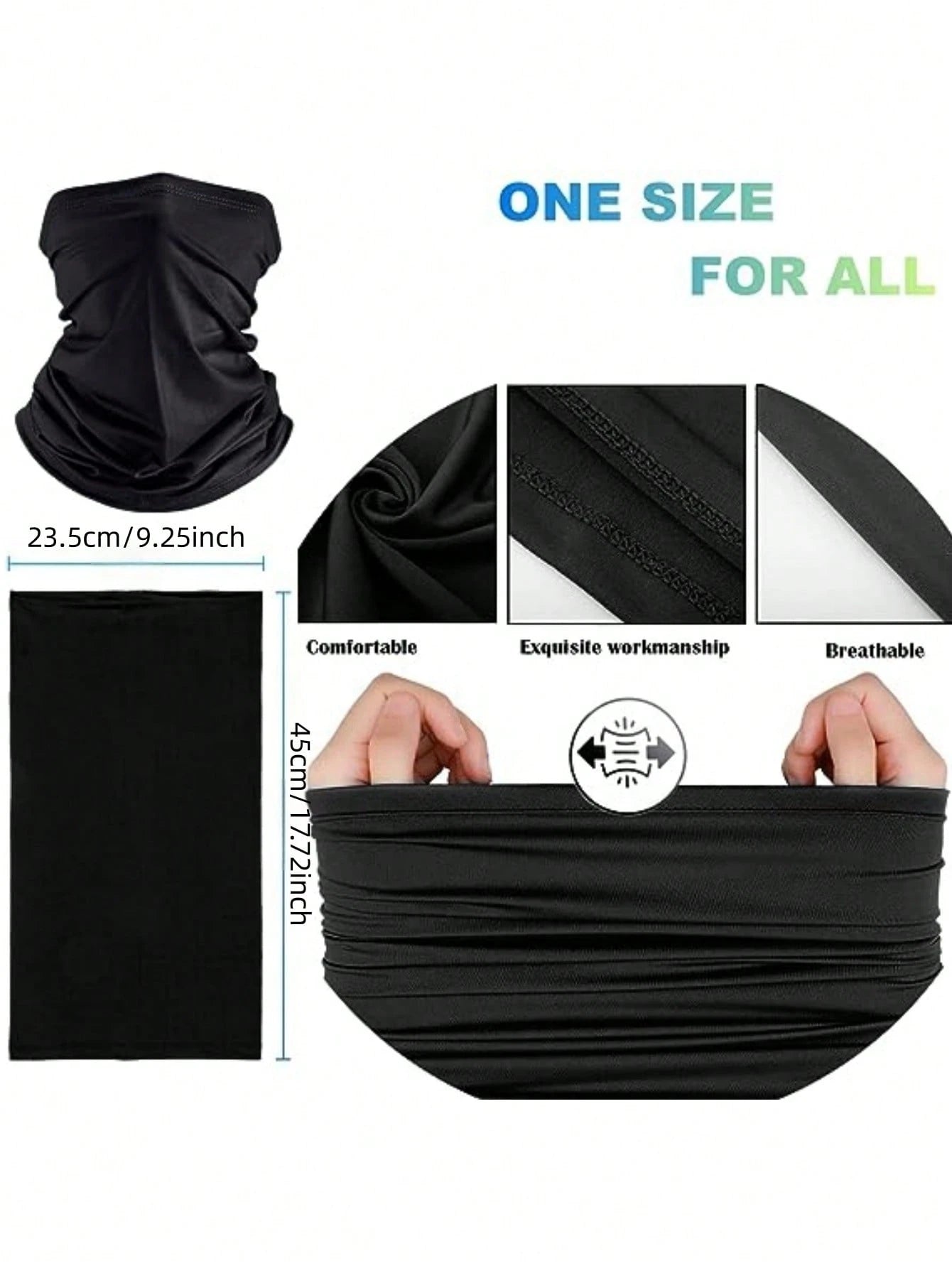 Sun Protective Anti UV 4pcs/Set 17.8*9.6 Inch Sports Face Cover Sweatband Sun Protection Scarf Headbands For Cycling, Skiing, Hiking, Fishing, Multifunctional Neck Gaiter For Men & Women Ski Mask,Suit