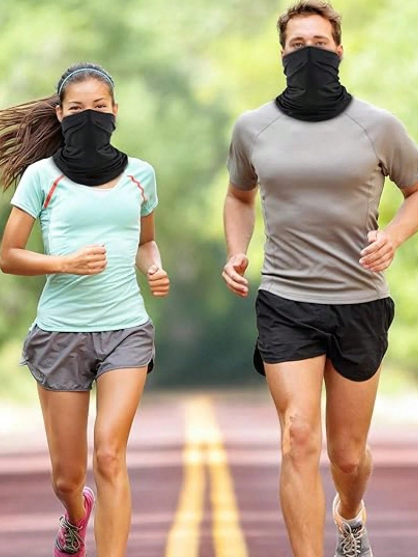 Sun Protective Anti UV 4pcs/Set 17.8*9.6 Inch Sports Face Cover Sweatband Sun Protection Scarf Headbands For Cycling, Skiing, Hiking, Fishing, Multifunctional Neck Gaiter For Men & Women Ski Mask,Suit