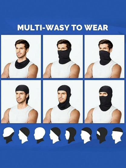 Sun Protective Anti UV 4pcs/Set 17.8*9.6 Inch Sports Face Cover Sweatband Sun Protection Scarf Headbands For Cycling, Skiing, Hiking, Fishing, Multifunctional Neck Gaiter For Men & Women Ski Mask,Suit