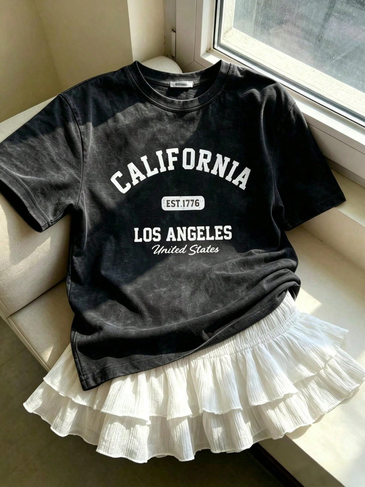 Sweet & Spicy Style Sakura Pink Ombre Short Sleeve T-Shirt, Korean Loose Letter Print Tee, Ins Aesthetic Summer Casual Black, Y2K Aesthetic