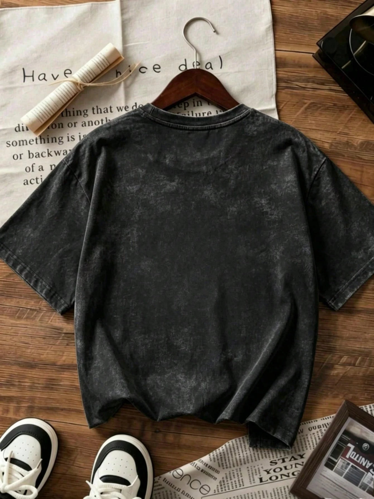 Sweet & Spicy Style Sakura Pink Ombre Short Sleeve T-Shirt, Korean Loose Letter Print Tee, Ins Aesthetic Summer Casual Black, Y2K Aesthetic
