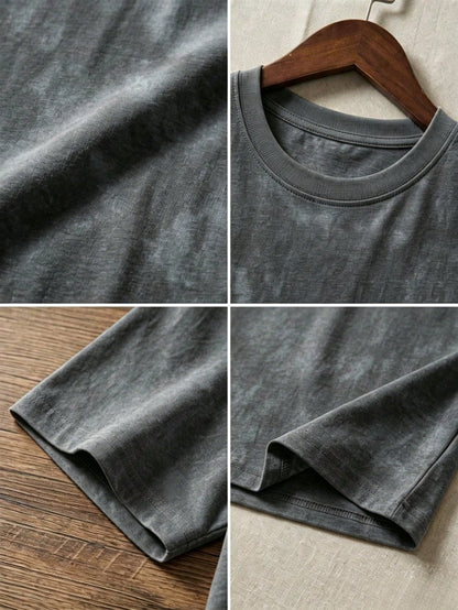 Sweet & Spicy Style Sakura Pink Tie-Dye Short Sleeve Korean Slouchy California Letter Print Loose Fit Women's T-Shirt Ins Style Casual Summer