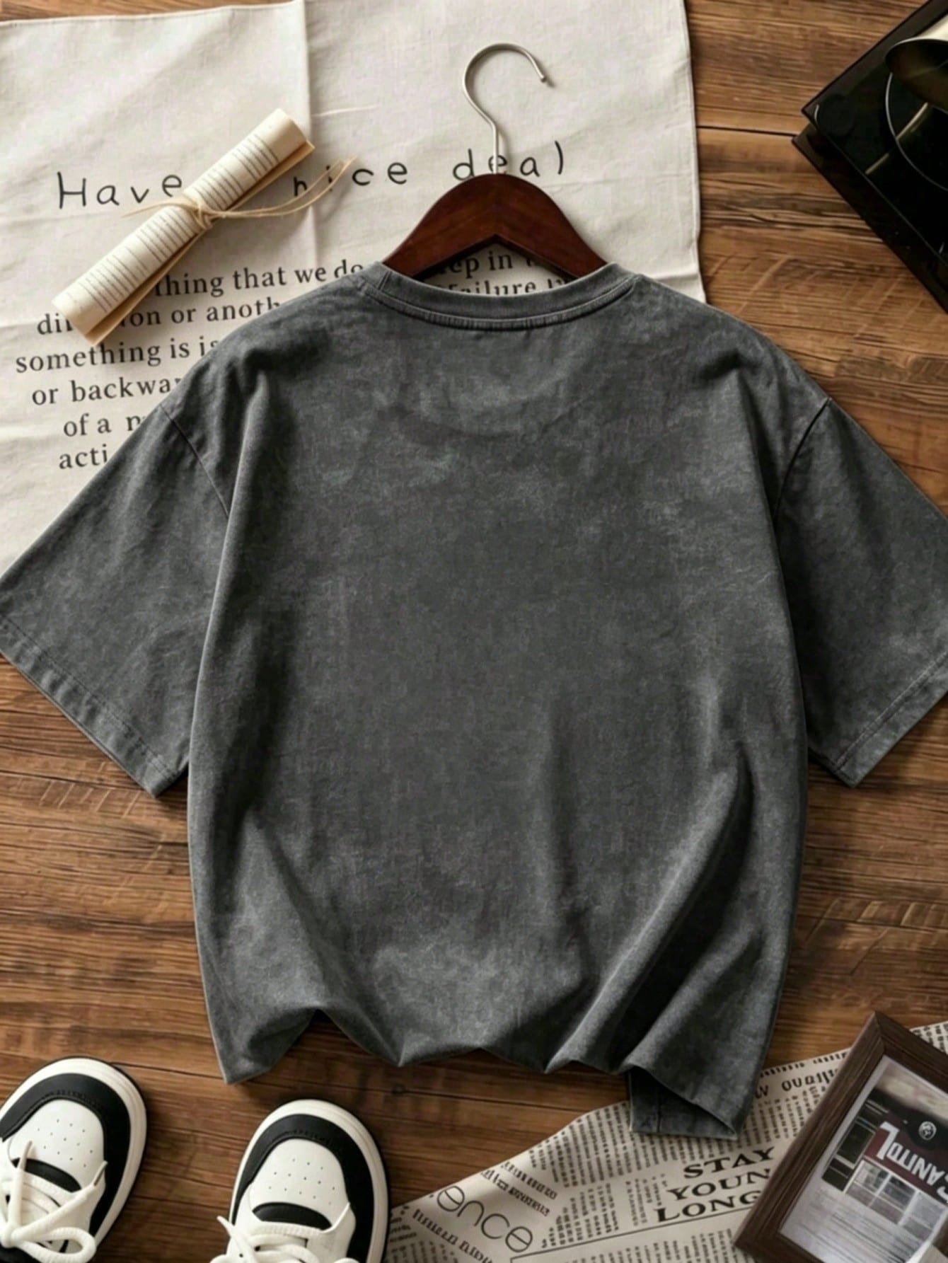 Sweet & Spicy Style Sakura Pink Tie-Dye Short Sleeve Korean Slouchy California Letter Print Loose Fit Women's T-Shirt Ins Style Casual Summer