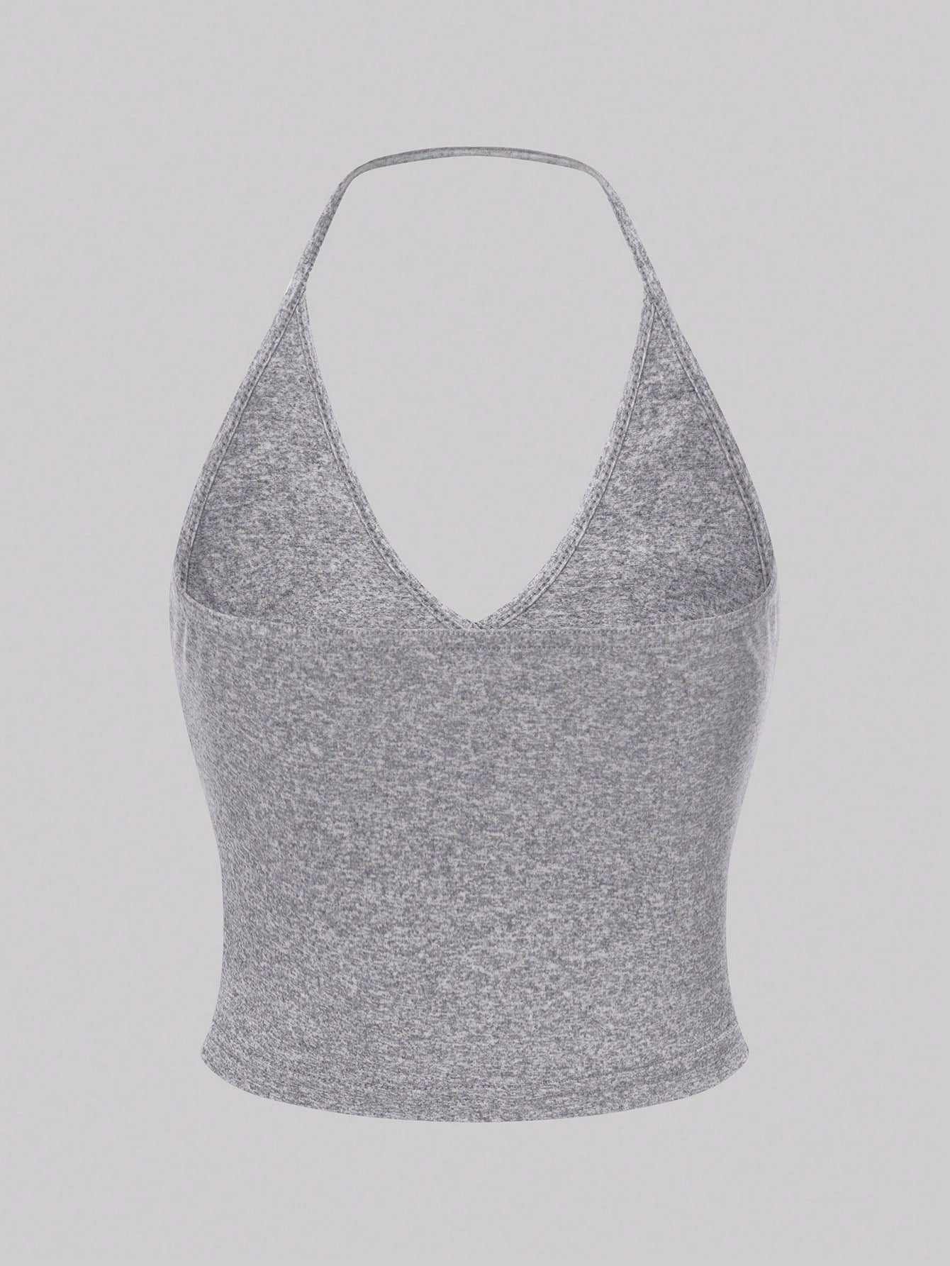 Sweetra 3pcs Solid Halter Top