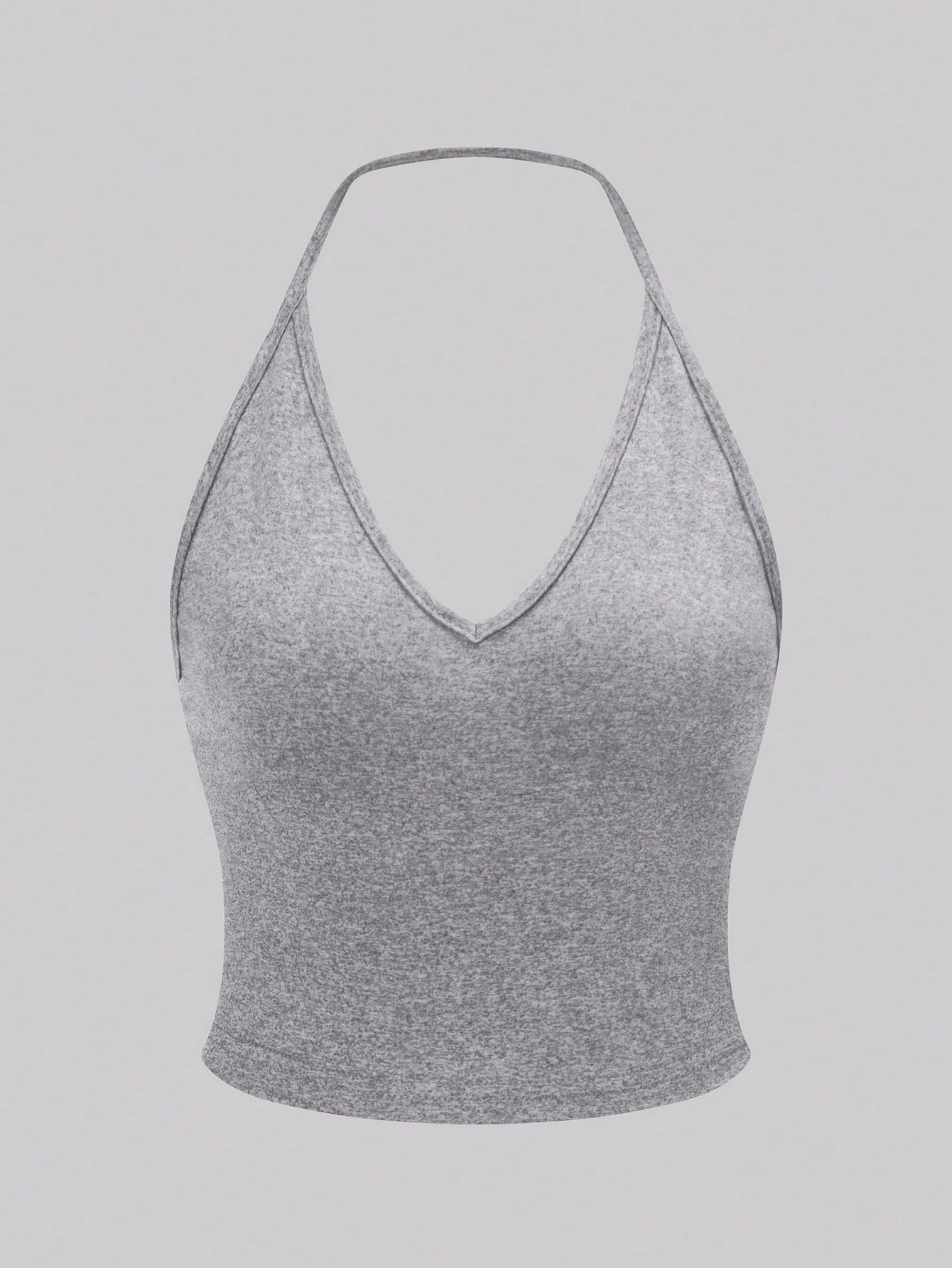 Sweetra 3pcs Solid Halter Top