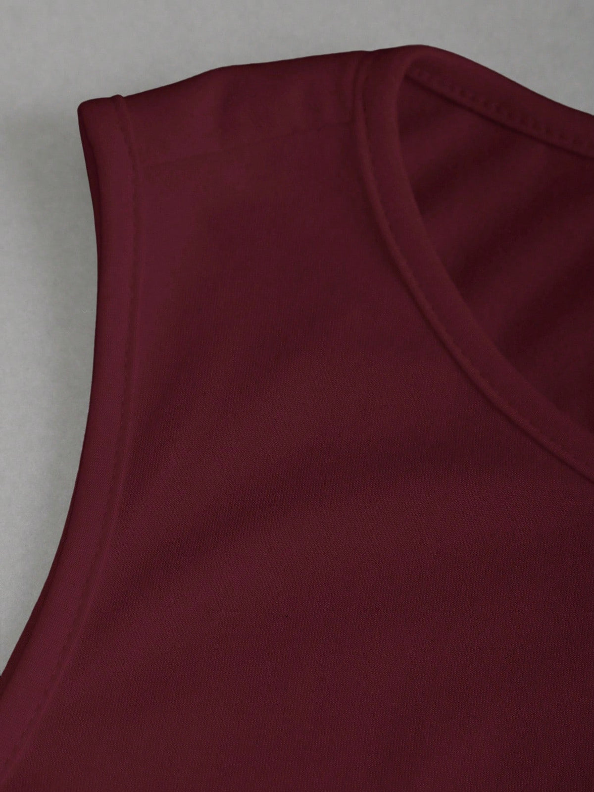 Sweetra Casual Solid Color Ruched Fitted Tank Top, Summer