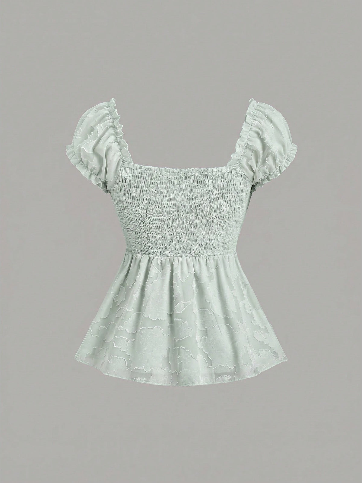 Sweetra Elegant Floral Embroidered Chiffon Blouse With Bow Tie, Sweet And Charming Summer Top For Women
