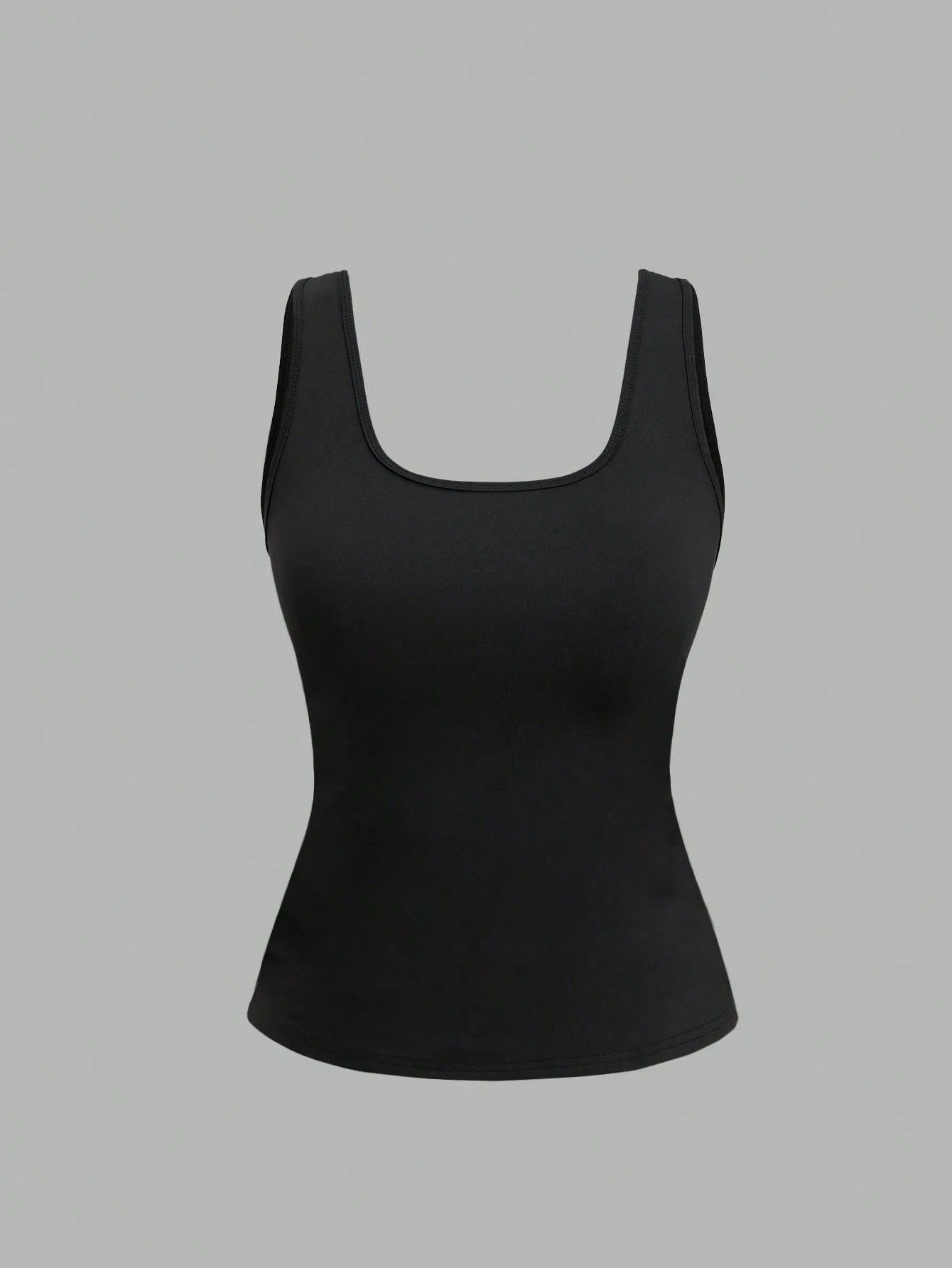 Sweetra Plus Size Women's Summer Short Square Neck Pleated Casual Tank Top