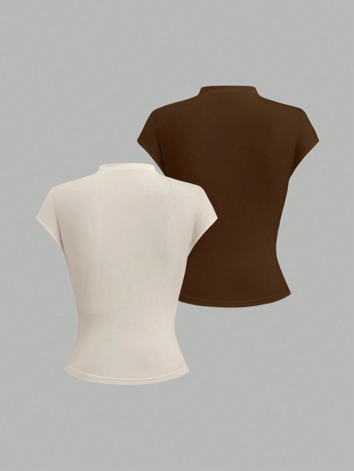 Sweetra Spring/Summer New Stand Collar T-Shirt, Simple And Versatile, Suitable For Commuting And Daily Wear