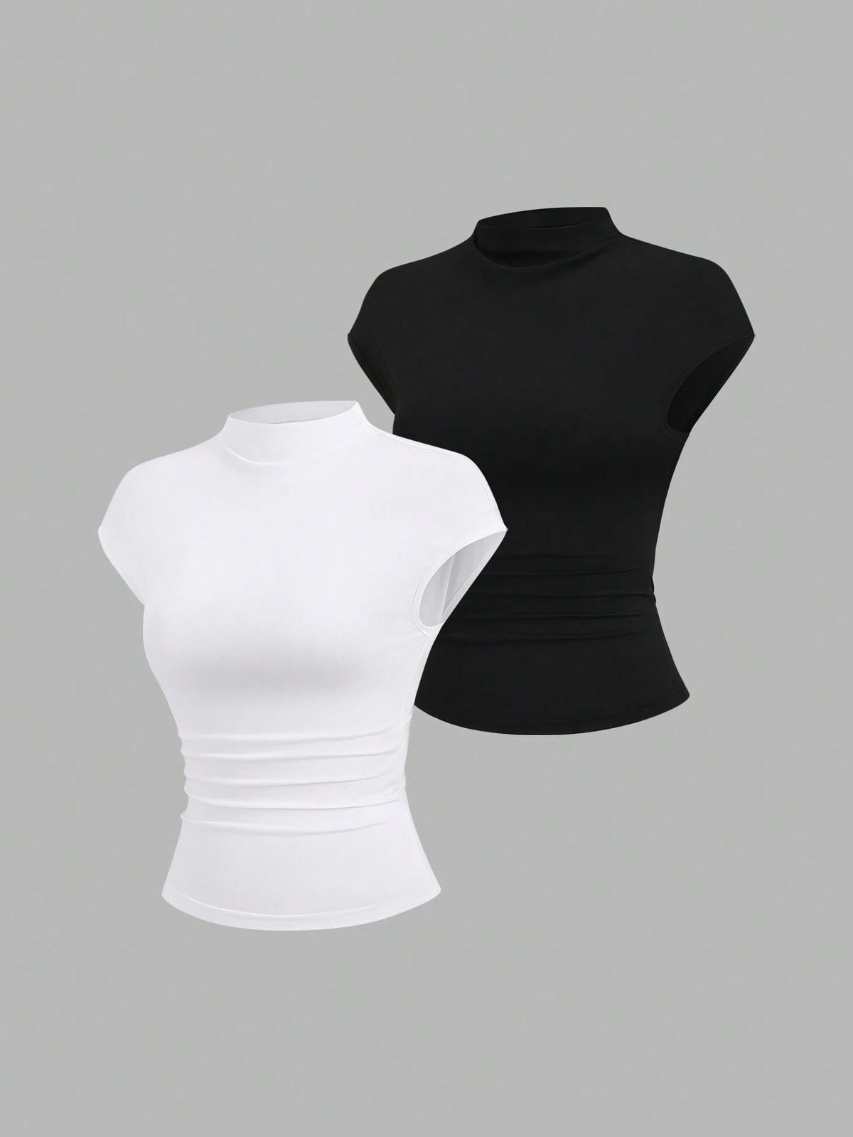 Sweetra Spring/Summer New Stand Collar T-Shirt, Simple And Versatile, Suitable For Commuting And Daily Wear