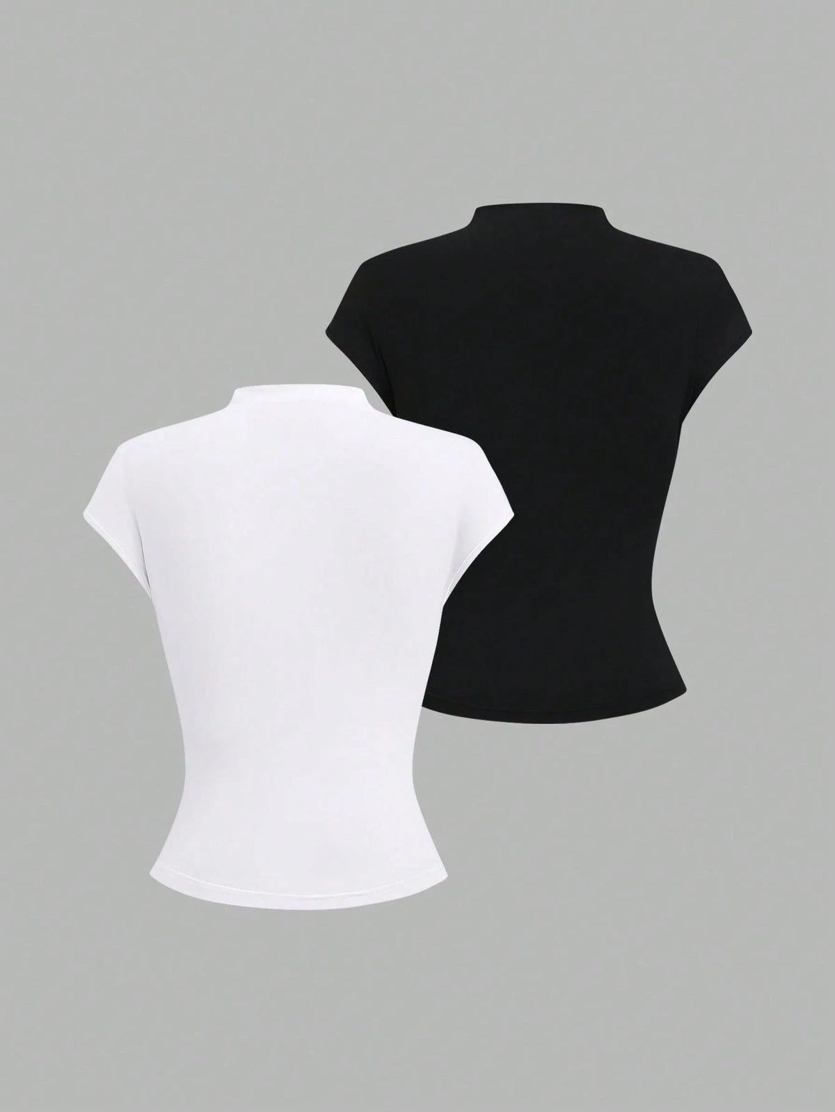 Sweetra Spring/Summer New Stand Collar T-Shirt, Simple And Versatile, Suitable For Commuting And Daily Wear