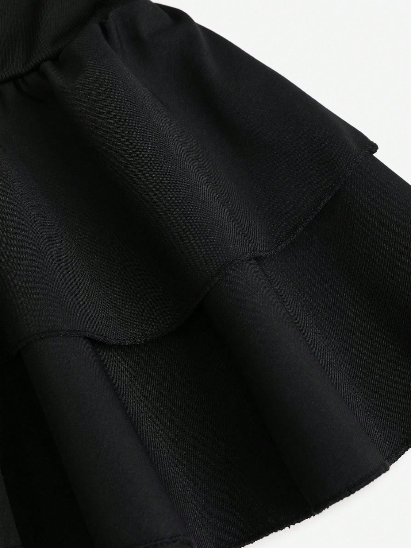 Sweetra Women's Black Summer 70s Club Party Knit & Woven Patchwork V-Neck Ruffle Backless Mini Dress With Ruched Waist,Elegant Casual Vacation Dress