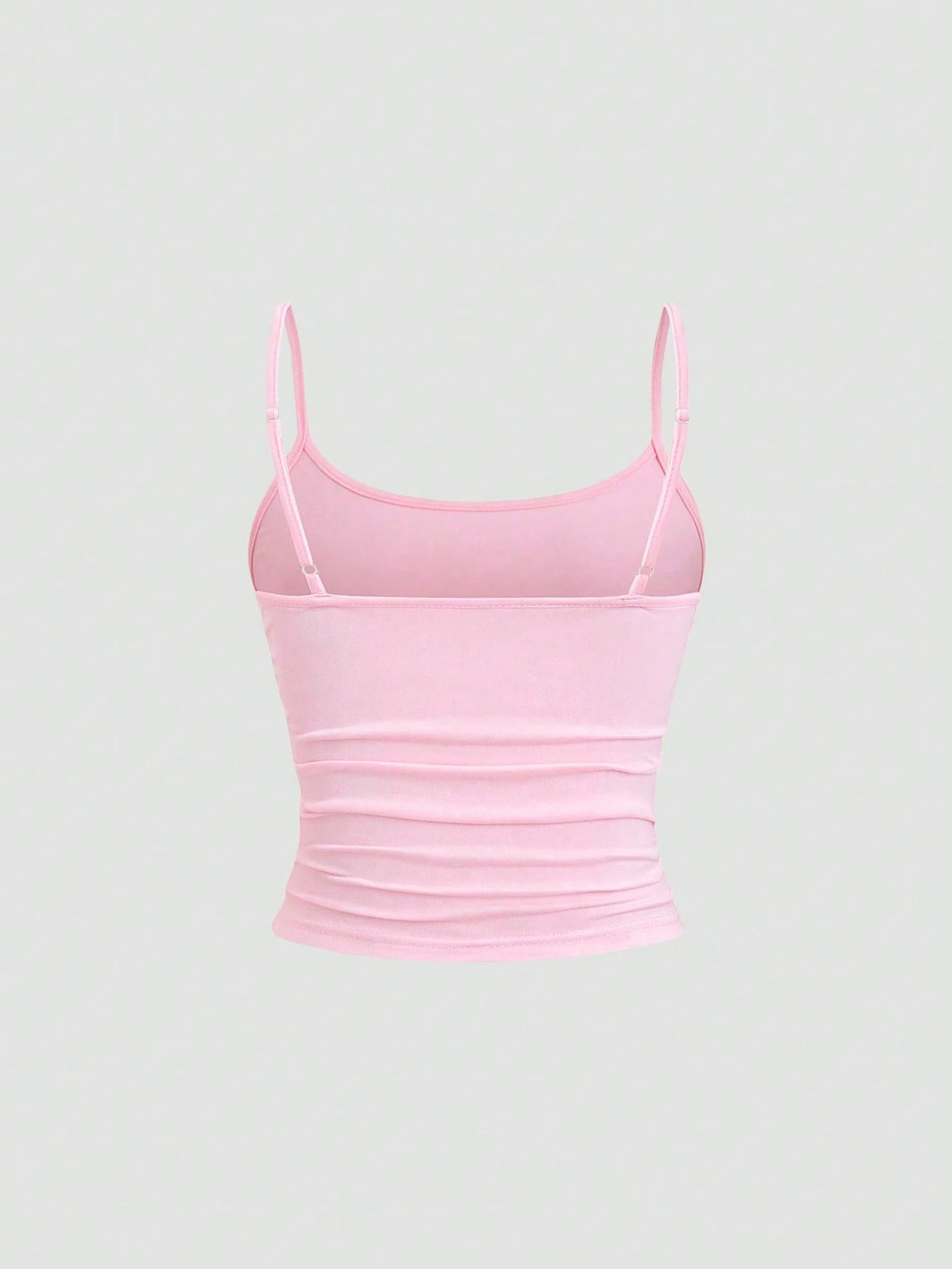 Sweetra Women's Pink Fitted Camisole, Slim Fit, Sleeveless Layering Crop Top