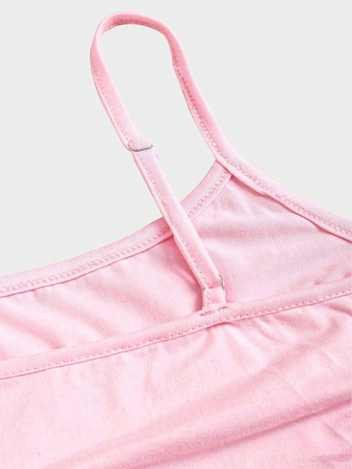 Sweetra Women's Pink Fitted Camisole, Slim Fit, Sleeveless Layering Crop Top
