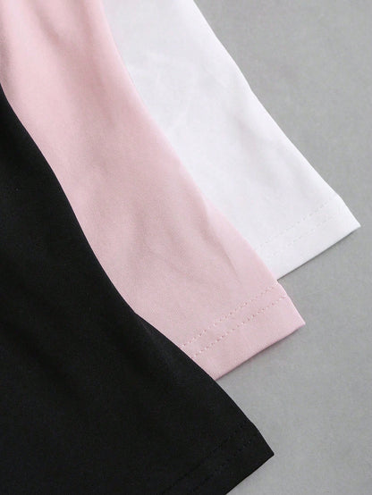 Sweetra Women Solid Color Camisole Sleeveless Top, Fashionable For Summer Pink White