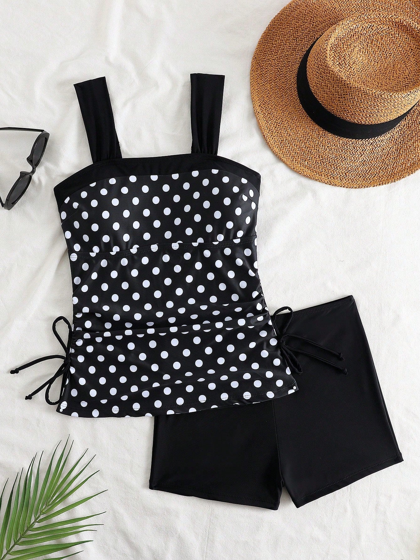 Swim Basics 2pcs/Set Women's Striped Tankini, Sexy Casual Party Swimsuit, European & American Style Sports Tankini