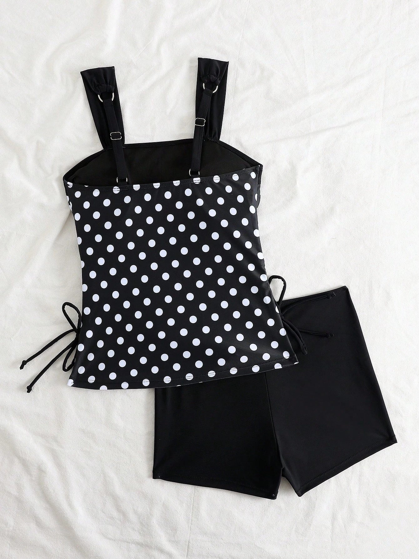 Swim Basics 2pcs/Set Women's Striped Tankini, Sexy Casual Party Swimsuit, European & American Style Sports Tankini