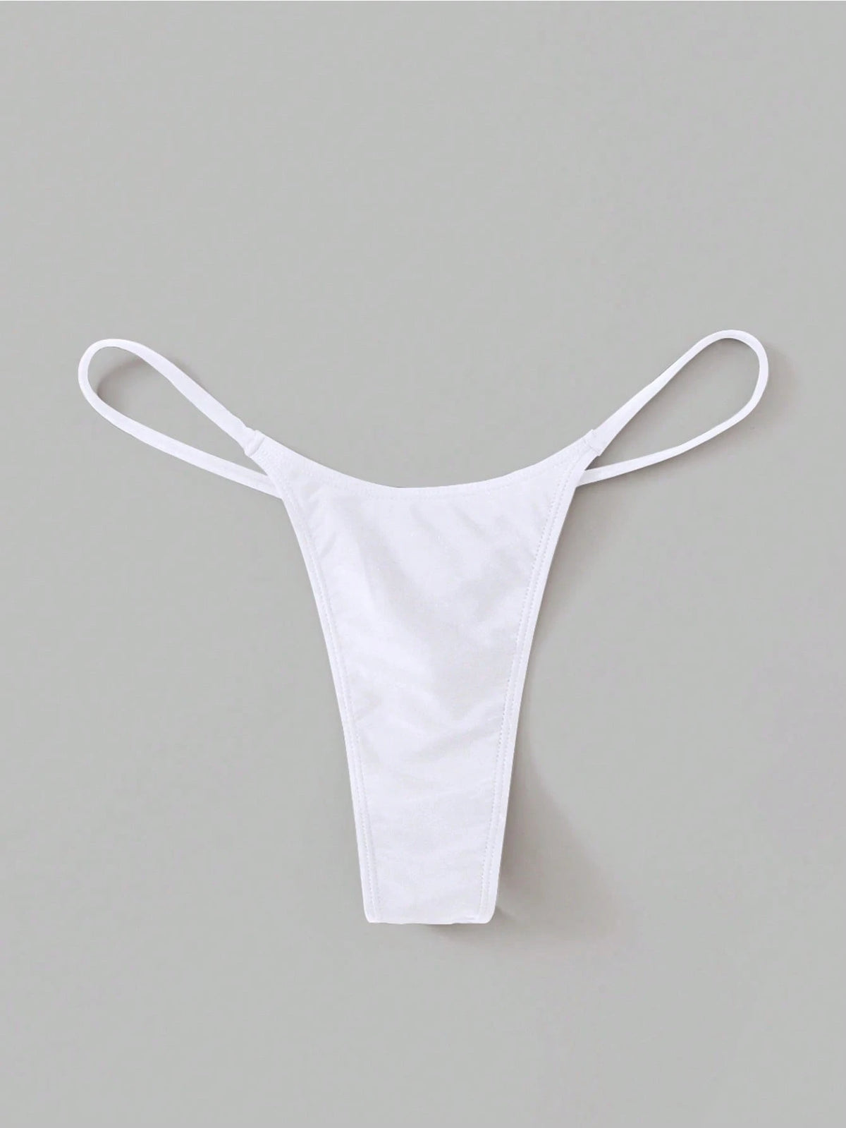 Swim Basics Summer Beach Solid Thong Bikini Bottom