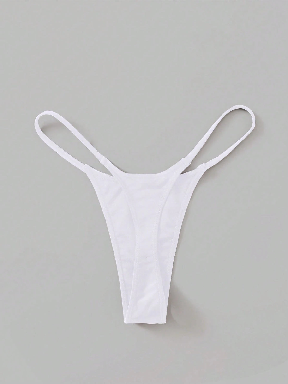 Swim Basics Summer Beach Solid Thong Bikini Bottom