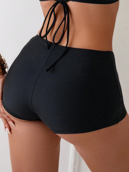 Swim Basics Summer Beach Women's Solid Color Bikini Bottoms