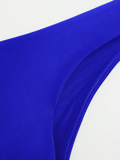 Swim Basics Women's Solid Color Bikini Bottom For Beach Holiday Pool Party Holiday Royal Blue Summer Sporty