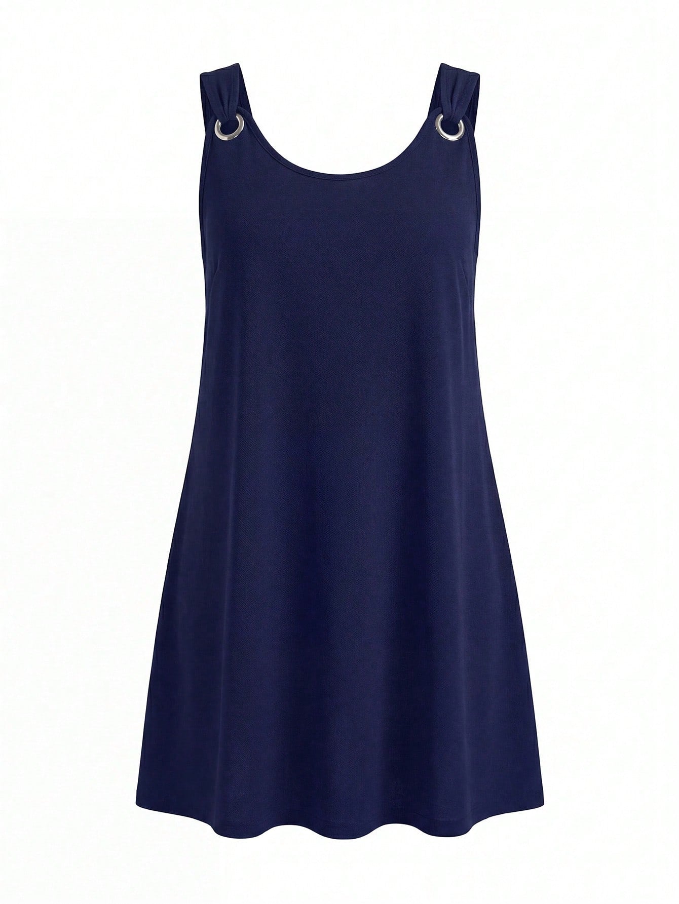 Swim Lushoire Plus Size Solid Color Sleeveless Beach Cover Up Smock For Summer Beach Vacation