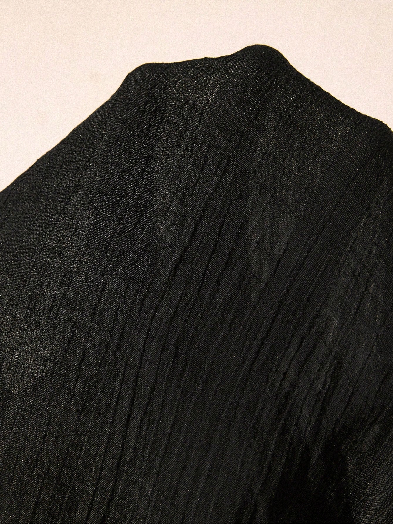 Swim Lushoire Plus Size Women Kimono Robe, Lightweight, Slit, Fringe Trim, Loose Fit, Tie Waist, Black, Mature, Vacation, Beach Wear