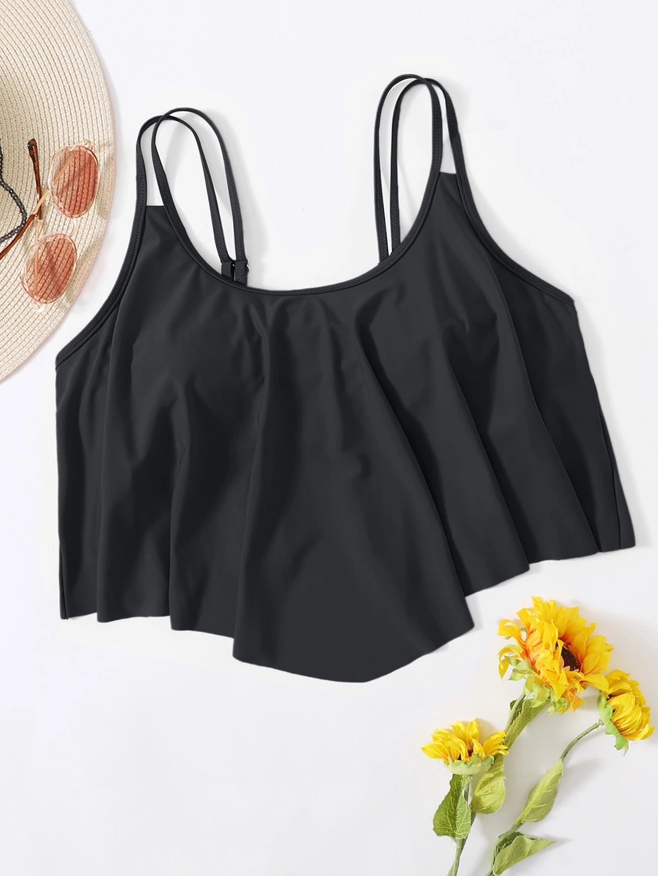 Swim Lushoire Summer Beach Plus Hanky Hem Bikini Top