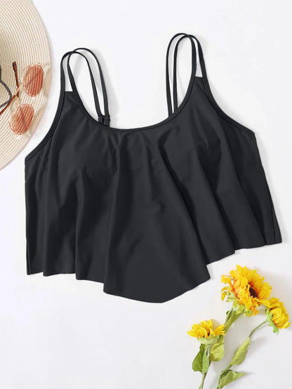 Swim Lushoire Summer Beach Plus Hanky Hem Bikini Top