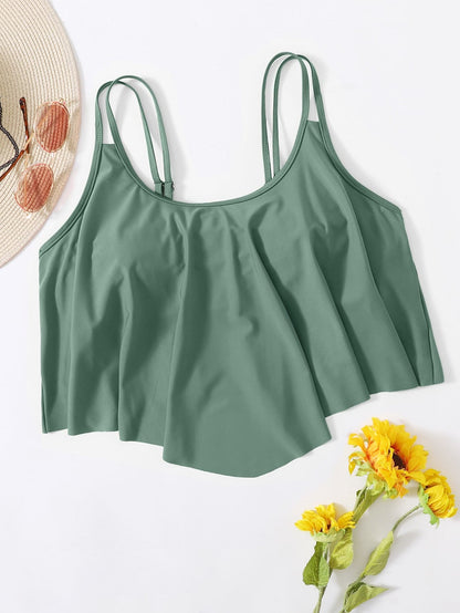 Swim Lushoire Summer Beach Plus Hanky Hem Bikini Top