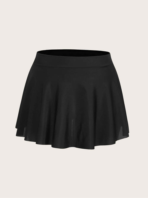 Swim Mod Summer Beach Plus Solid Bikini Skirt