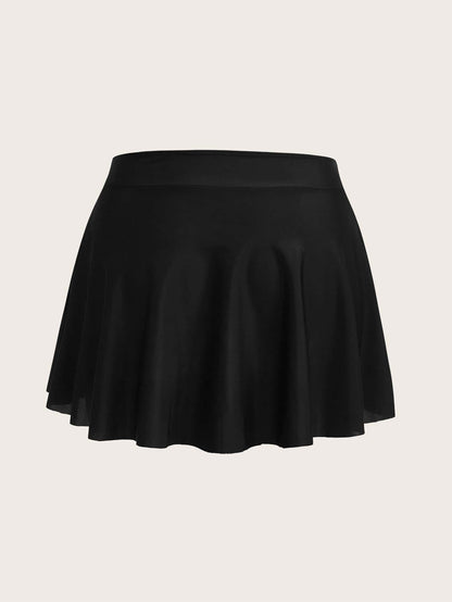 Swim Mod Summer Beach Plus Solid Bikini Skirt