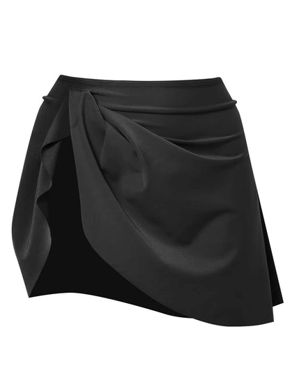 Swim Mod Summer Beach Plus Solid Bikini Skirt