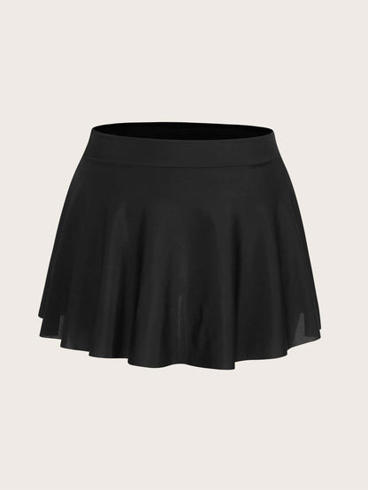 Swim Mod Summer Beach Plus Solid Bikini Skirt