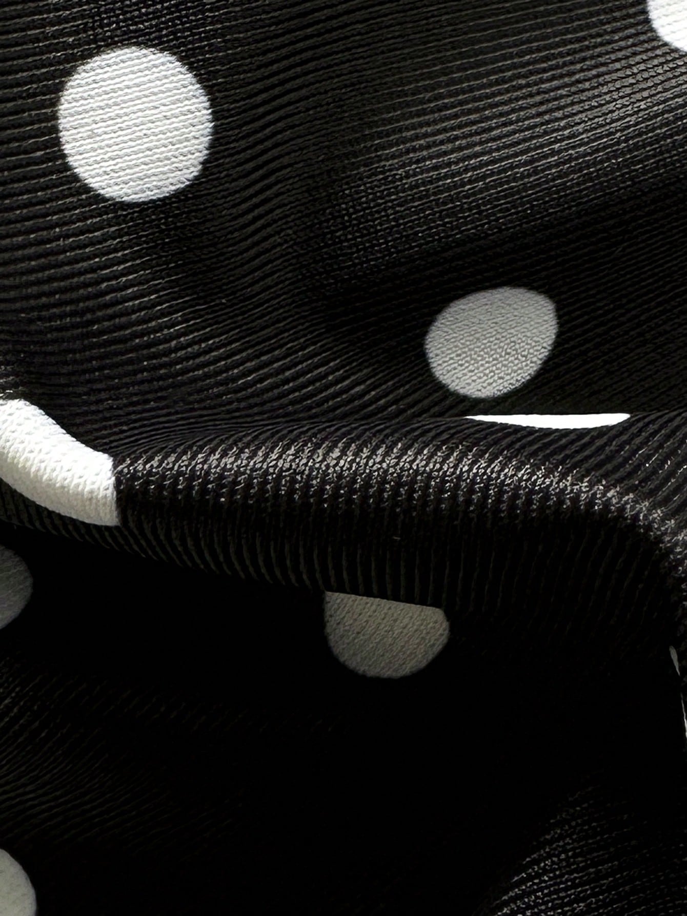Swim Mod Women's 2-Piece Mesh Trim Halter Polka Dot Bikini Set,White With Black Polka Dots, Tie Side Bathing Suit,Summer,Cute,Holiday,Pool Party,Holid Ay