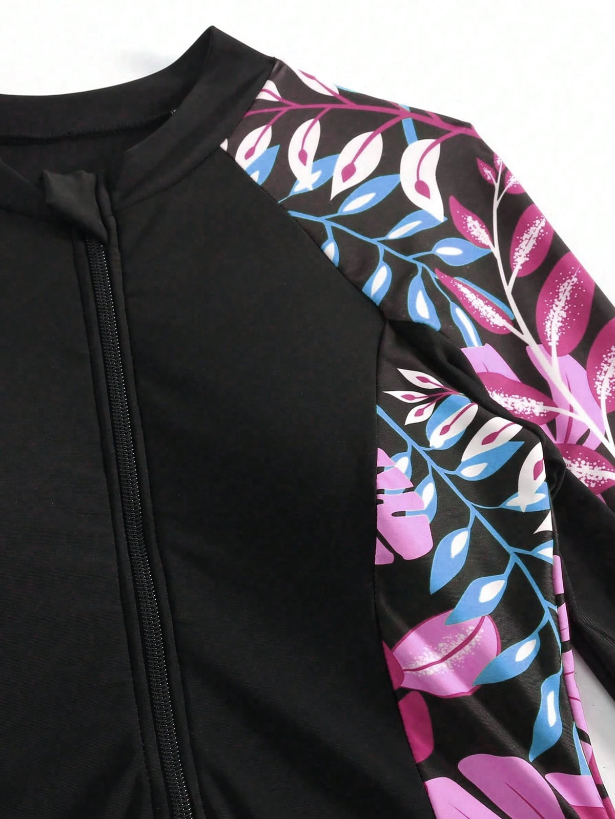 Swim Mulvari Women's Off-Shoulder Printed Burkini Top, Summer Beach Arabic Clothing
