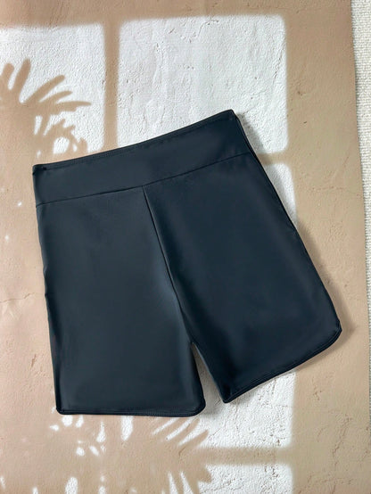 Swim SPRTY Women's Fashion Tight Waist Ruched High Waist Swim Shorts, Summer
