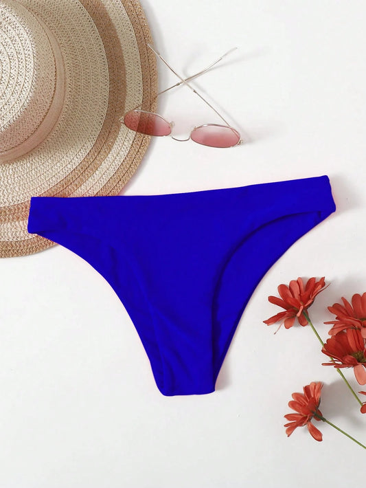 Swim Summer Beach Solid Bikini Bottom