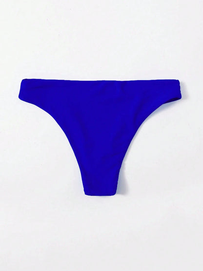Swim Summer Beach Solid Bikini Bottom