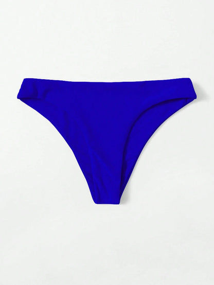 Swim Summer Beach Solid Bikini Bottom