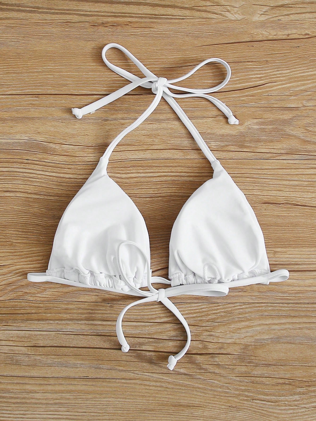Swim Vcay Summer Beach Tie Back Triangle Bikini Top