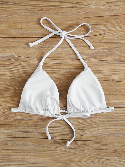 Swim Vcay Summer Beach Tie Back Triangle Bikini Top