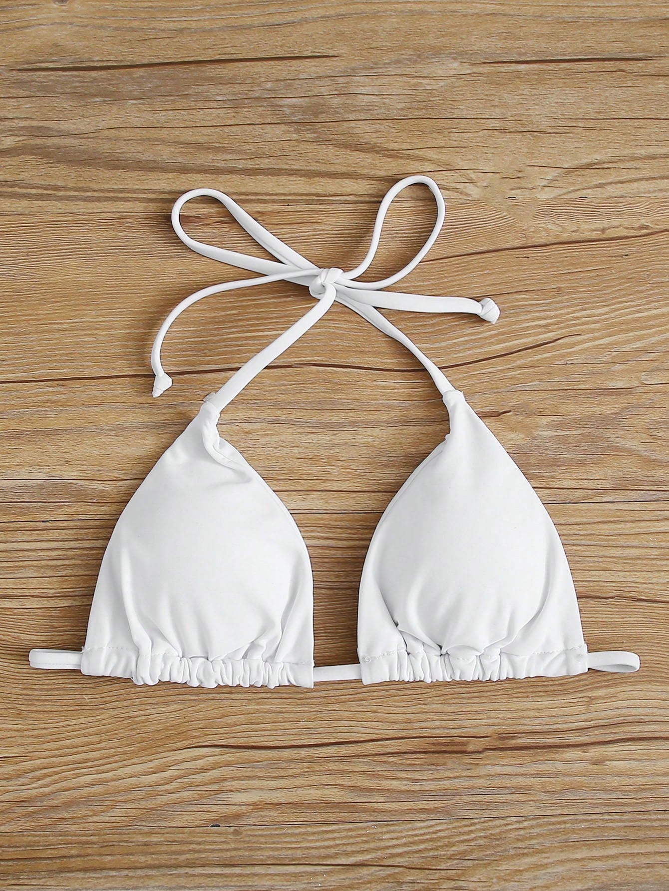 Swim Vcay Summer Beach Tie Back Triangle Bikini Top