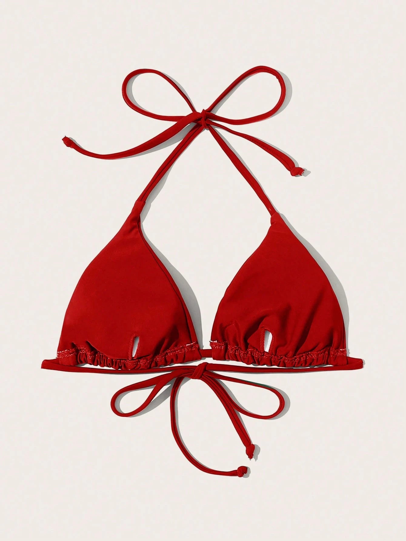 Swim Vcay Summer Beach Tie Back Triangle Bikini Top