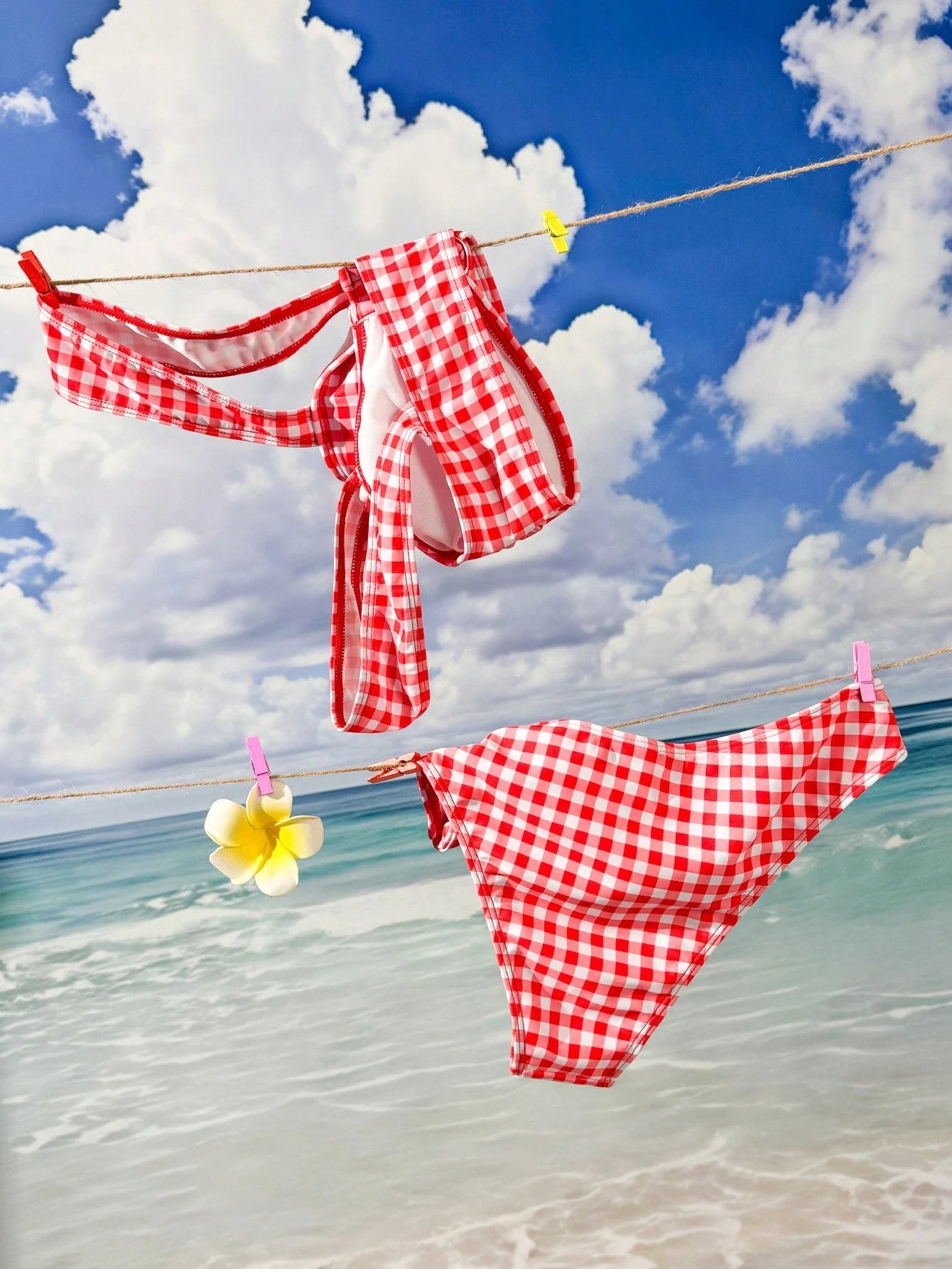 Swim Vcay Women's Summer Soft Yellow Bikini Set, U-Neck Wide Strap High Waist Ruched Two Pieces Fashionable Slimming Beach Vacation Pure Style Swimwear